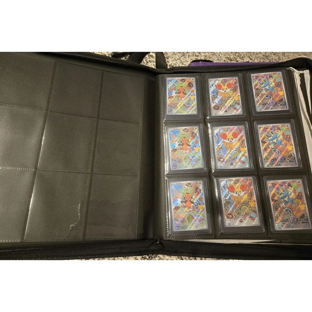 Pokemon Croconaw & Gothorita Pink Top Loader Binder 3x3 360 Cards